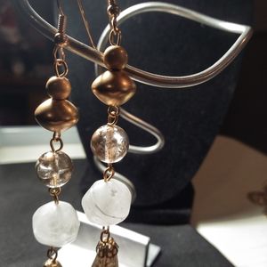 Stunning dangle drop earrings crystal +